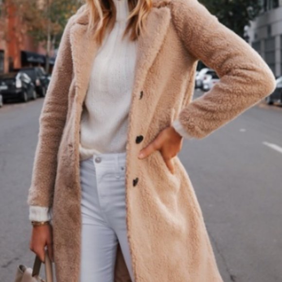 Abercrombie & Fitch sherpa coat BRAND NEW - Picture 2 of 9